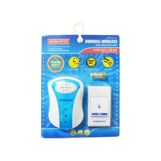 Kenmaster KM008 Door Bell Wireless With Lamp - Bel Pintu Dengan Lampu Kenmaster KM008 Door Bell Wireless With Lamp - Bel Pintu Dengan Lampu