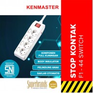 Kenmaster DX404 Stop Kontak 4 lobang F1-44 Dengan Proteksi Overheat