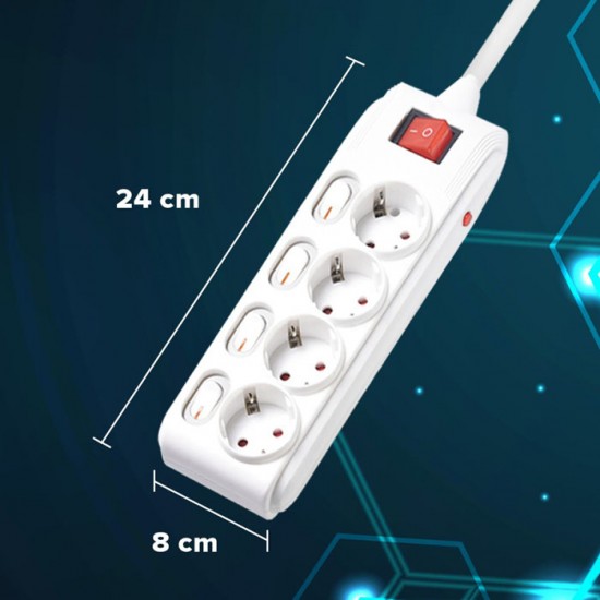 Kenmaster DX404 Stop Kontak 4 lobang F1-44 Dengan Proteksi Overheat