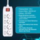 Kenmaster DX404 Stop Kontak 4 lobang F1-44 Dengan Proteksi Overheat