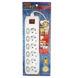 Kenmaster F1-66 DX604 Stop Kontak 6 Lubang On Off 
