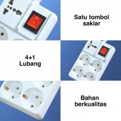 Kenmaster F9 Stop Kontak 4 plus 1 Lobang