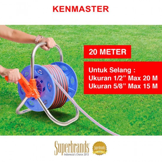 Kenmaster KM-20 Hose Reel 20M Gulungan Selang Portable 20 Meter Kenmaster KM-20 Hose Reel 20M Gulungan Selang Portable 20 Meter
