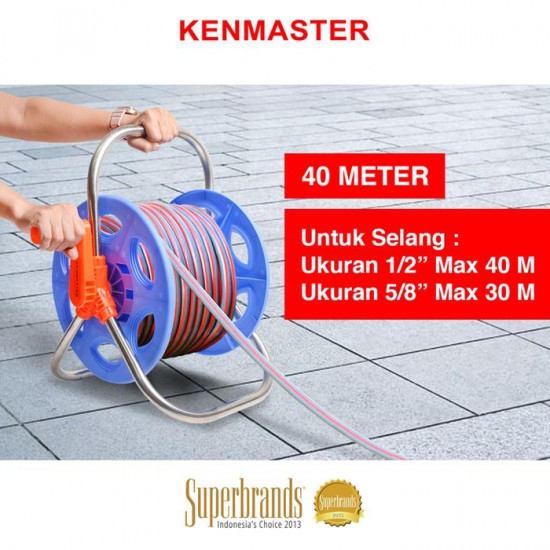 Kenmaster KM-40 Hose Reel 40M Gulungan Selang Portable 40 Meter Kenmaster KM-40 Hose Reel 40M Gulungan Selang Portable 40 Meter