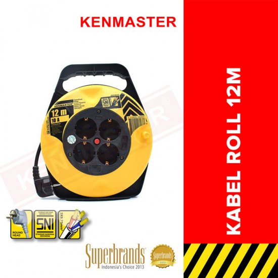 Kenmaster Kabel Roll 4 Lubang 12 Meter Kenmaster Kabel Roll 4 Lubang 12 Meter