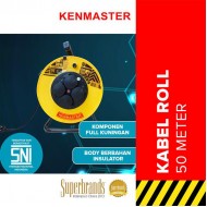 Kenmaster Kabel Roll 50 Meter 10A SNI - Kabel Rol 4 lubang 50m