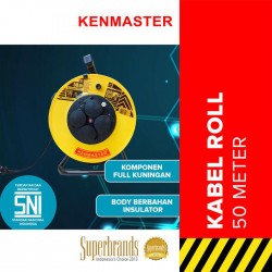 Kenmaster Kabel Roll 50 Meter 10A SNI - Kabel Rol 4 lubang 50m