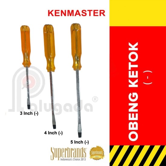 Kenmaster Obeng Ketok 4 Inch Plus Minus Magnet Kenmaster Obeng Ketok 4 Inch Plus Minus Magnet
