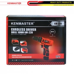 Kenmaster KM-220 Cordless Driver Drill 10mm Bor Tanpa Kabel 12V Kenmaster KM-220 Cordless Driver Drill 10mm Bor Tanpa Kabel 12V