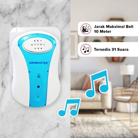 Kenmaster KM008 Door Bell Wireless With Lamp - Bel Pintu Dengan Lampu Kenmaster KM008 Door Bell Wireless With Lamp - Bel Pintu Dengan Lampu