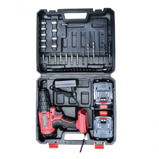 Kenmaster KM-1024 Cordless Drill 10mm 21V Bor Tanpa Kabel 2 Baterai