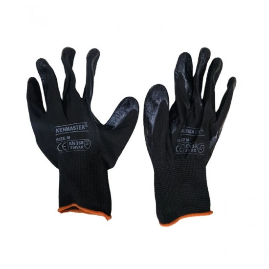 Kenmaster KM-3001 KM3001 Sarung Tangan Pelindung Safety Hitam