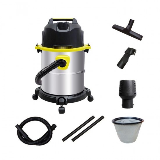 Kenmaster KM-360 Vacuum Cleaner 3 in 1 Wet Dry Blow 15 Liter Full Stainless Tank