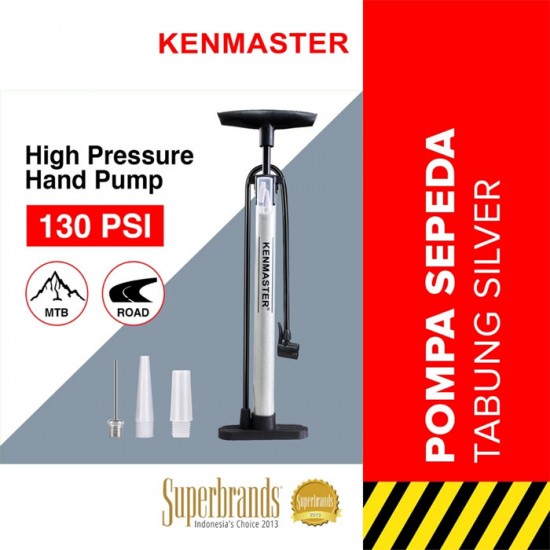 Kenmaster KM-4932 Pompa Sepeda Tabung Silver