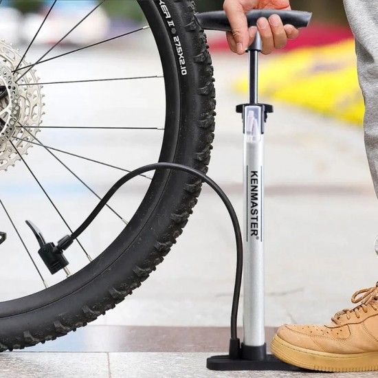 Kenmaster KM-4932 Pompa Sepeda Tabung Silver