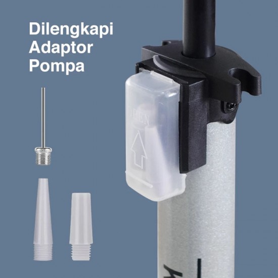 Kenmaster KM-4932 Pompa Sepeda Tabung Silver