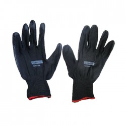 Kenmaster KM-517BL Sarung Tangan Kain Karet Hitam Serbaguna Sepasang