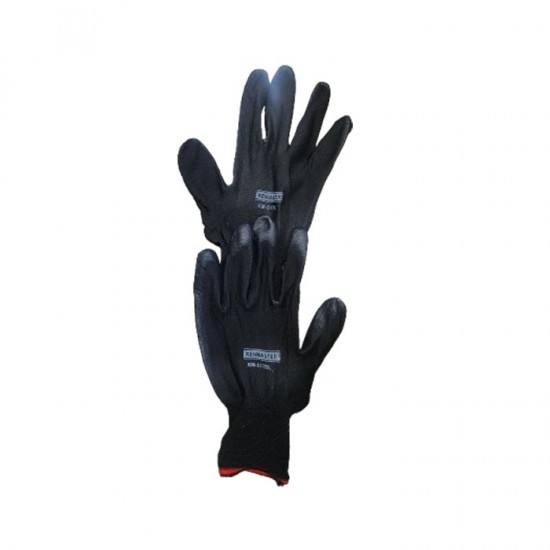 Kenmaster KM-517BL Sarung Tangan Kain Karet Hitam Serbaguna Sepasang