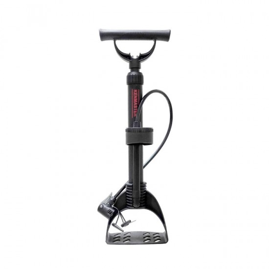 Kenmaster KM-5237B Pompa Sepeda Tabung Hitam Meteran Pijakan Kaki Kenmaster KM-5237B Pompa Sepeda Tabung Hitam Meteran Pijakan Kaki