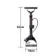Kenmaster KM-5237B Pompa Sepeda Tabung Hitam Meteran Pijakan Kaki Kenmaster KM-5237B Pompa Sepeda Tabung Hitam Meteran Pijakan Kaki