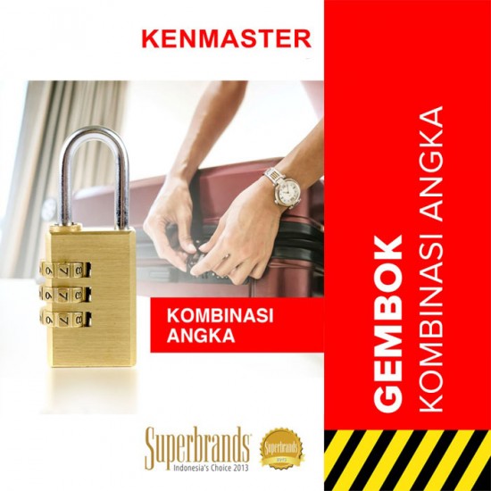 Kenmaster MG213 Gembok Kombinasi Angka PIN Combination Padlock Kenmaster MG213 Gembok Kombinasi Angka PIN Combination Padlock