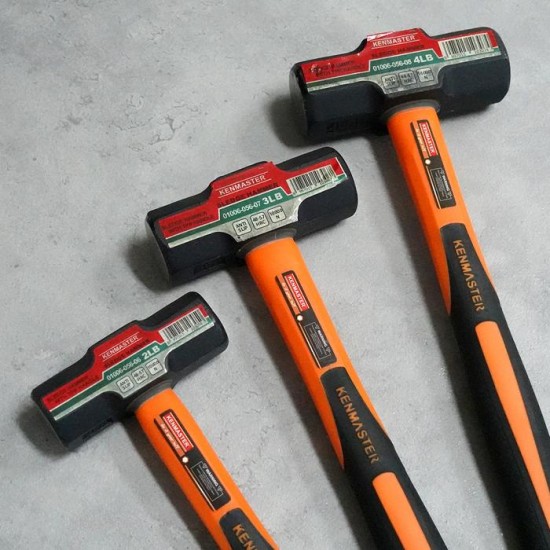 Kenmaster Palu Batu 2-20 LBS Gagang Orange Fiber Sledge Stoning Hammer