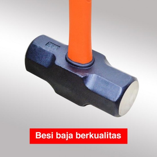 Kenmaster Palu Batu 2-20 LBS Gagang Orange Fiber Sledge Stoning Hammer