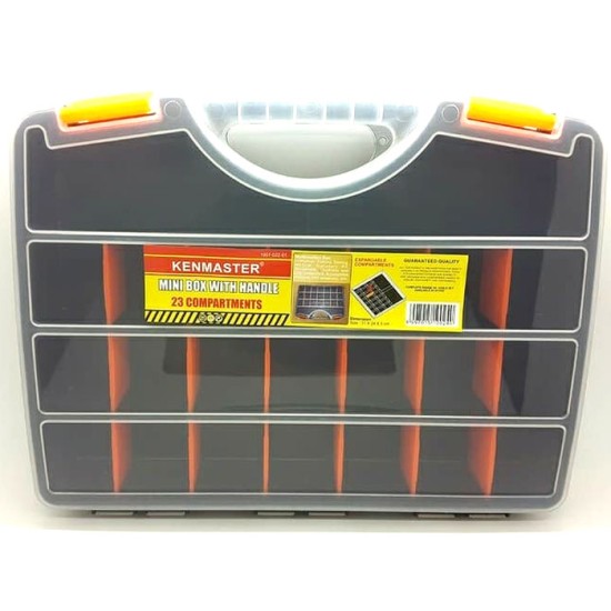 Kenmaster Mini Box With Handle 23 Compartment - Mini Tool Box 23 Slot Kenmaster Mini Box With Handle 23 Compartment - Mini Tool Box 23 Slot
