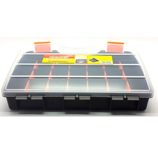 Kenmaster Mini Box With Handle 23 Compartment - Mini Tool Box 23 Slot Kenmaster Mini Box With Handle 23 Compartment - Mini Tool Box 23 Slot