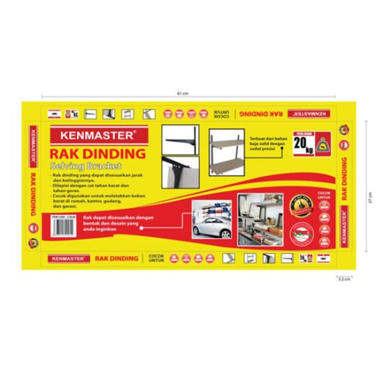 Kenmaster Rak Dinding 2 Susun Besi - Selving Bracket Kenmaster Rak Dinding 2 Susun Besi - Selving Bracket