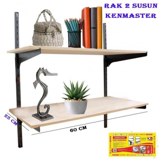 Kenmaster Rak Dinding 2 Susun Besi - Selving Bracket Kenmaster Rak Dinding 2 Susun Besi - Selving Bracket