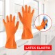Kenmaster Sarung Tangan Karet Orange Flock Lining House Latex Glove Kenmaster Sarung Tangan Karet Orange Flock Lining House Latex Glove
