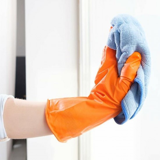 Kenmaster Sarung Tangan Karet Orange Flock Lining House Latex Glove Kenmaster Sarung Tangan Karet Orange Flock Lining House Latex Glove