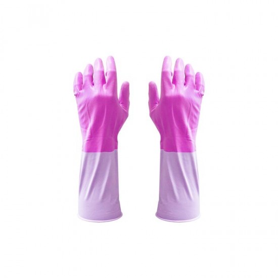 Kenmaster Sarung Tangan Karet Ungu 1 Pasang Hand Gloves Latex Rubber Reusable Purple