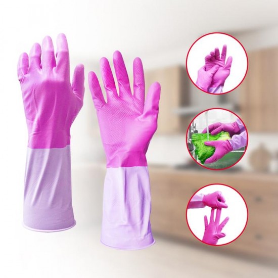 Kenmaster Sarung Tangan Karet Ungu 1 Pasang Hand Gloves Latex Rubber Reusable Purple