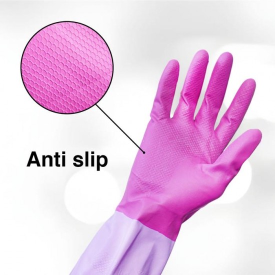 Kenmaster Sarung Tangan Karet Ungu 1 Pasang Hand Gloves Latex Rubber Reusable Purple