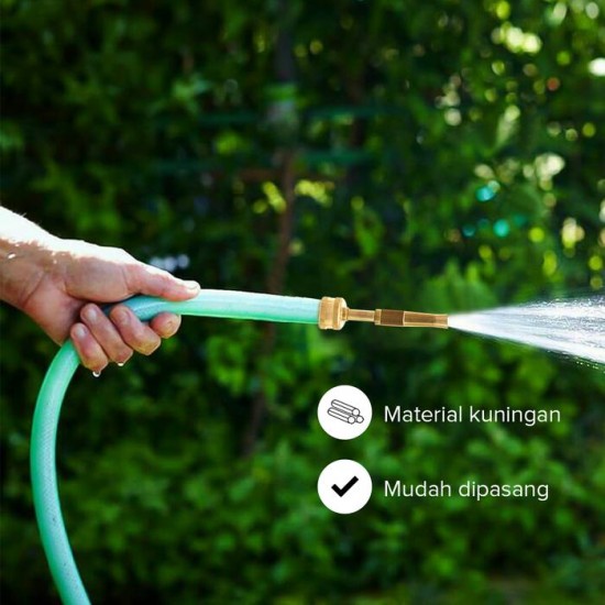 Kenmaster KM-003 Semprotan Air Lurus Kuningan Brass Nozzle
