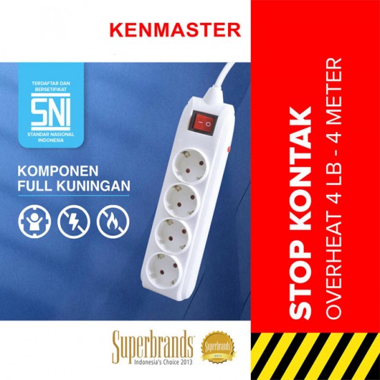 Kenmaster Stop Kontak 4 Lubang 4 Meter