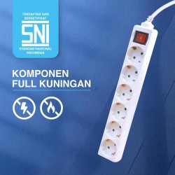 Kenmaster Stop Kontak 6 Lubang F1 Master Switch
