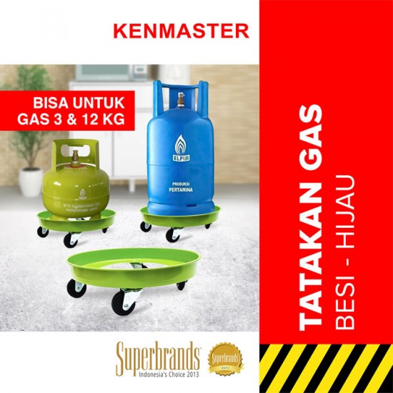 Kenmaster Tatakan Tabung Gas Besi Roda