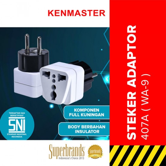 Kenmaster XX-407A WA9 Steker SNI Plug Adaptor Kenmaster XX-407A WA9 Steker SNI Plug Adaptor