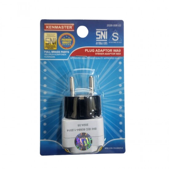 Kenmaster XX-407A WA9 Steker SNI Plug Adaptor Kenmaster XX-407A WA9 Steker SNI Plug Adaptor