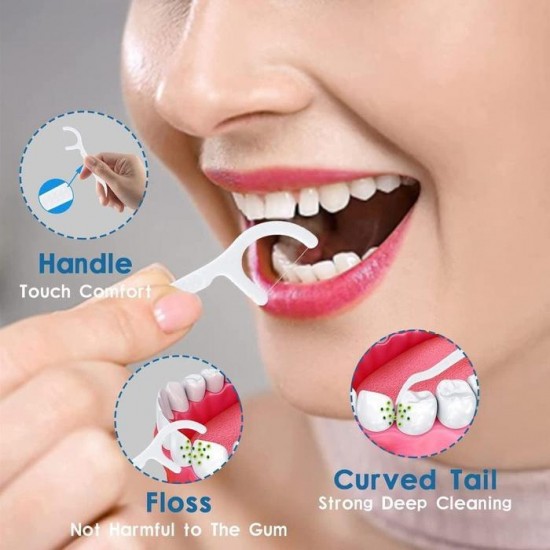 Benang Tusuk Gigi 1 Pack isi 50 Pcs Dental Floss Pembersih Sela Benang Tusuk Gigi 1 Pack isi 50 Pcs Dental Floss Pembersih Sela