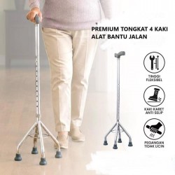 Tongkat Jalan 4 Kaki Premium Untuk Orang Tua Lansia
