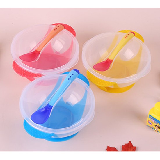 Mangkok Bayi - Mangkuk Bayi Anti Tumpah Sensor Panas Mangkok Bayi - Mangkuk Bayi Anti Tumpah Sensor Panas