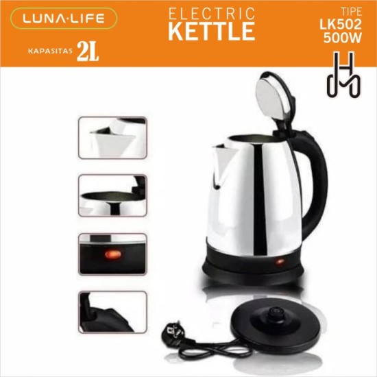 Luna Life LK502 Electric Kettle 2 Liter Teko Pemanas Air Listrik 2L Luna Life LK502 Electric Kettle 2 Liter Teko Pemanas Air Listrik 2L