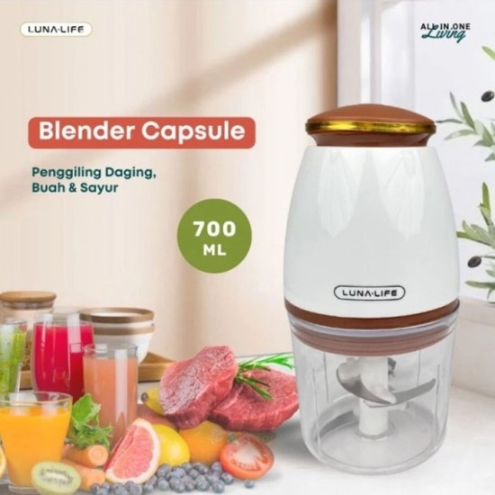 Luna Life MFP7 Mini Food Processor 700ml 200 Watt Penggiling Daging Food Grade Luna Life MFP7 Mini Food Processor 700ml 200 Watt Penggiling Daging Food Grade