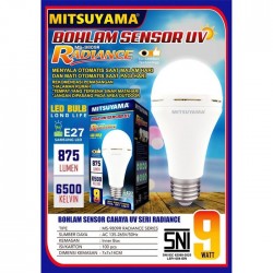 Mitsuyama MS-9809R MS-9812R Radiance Bohlam Sensor UV 9W 12W Lampu LED Otomatis Nyala