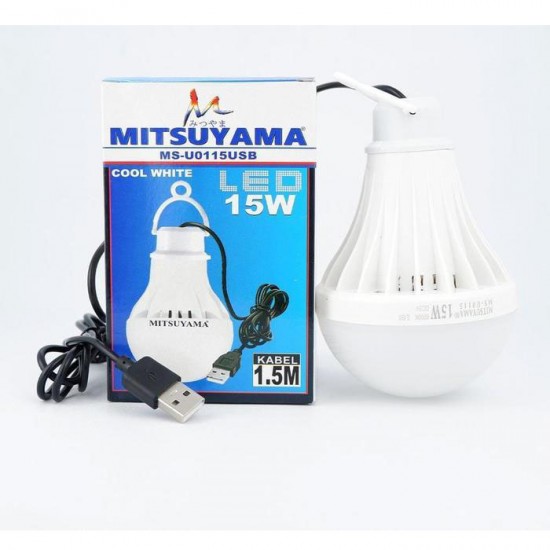 Mitsuyama Bohlam USB Kabel 1.5 Meter LED Lampu Emergency