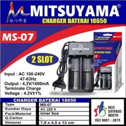Mitsuyama MS-07 Charger Battery Baterai 18650 2 Slot